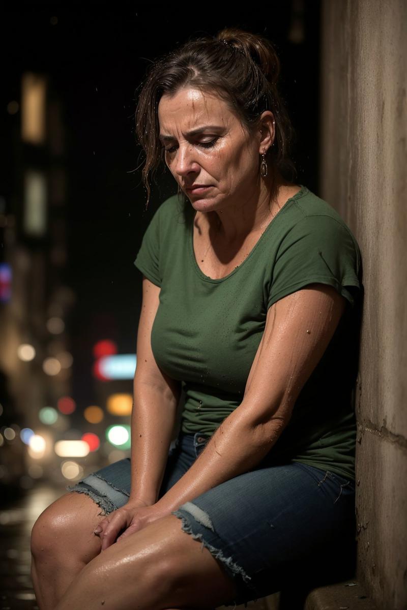 00001-1463215395-nighttime photo of sad mature woman crying, sitting against the wall,in a dark dirty alley, trash everywhere, desperate expressi.jpg